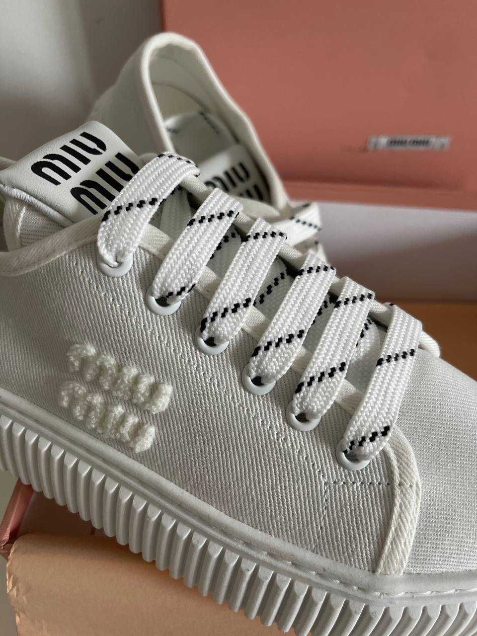 Premium Trampki Miu Miu! Dostępne zabudowane i z otwartą piętą 36-40