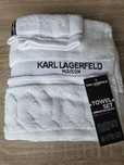 Zestaw ręczników Karl Lagerfeld biały 15x20 + 50x100  100% bawełna
