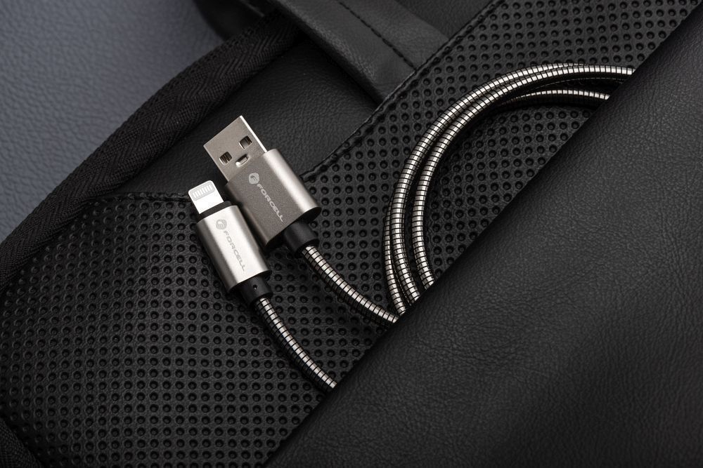 Kabel USB A do Lightning Forcell F-Energy 2,4A 12W Metal 1 m C236