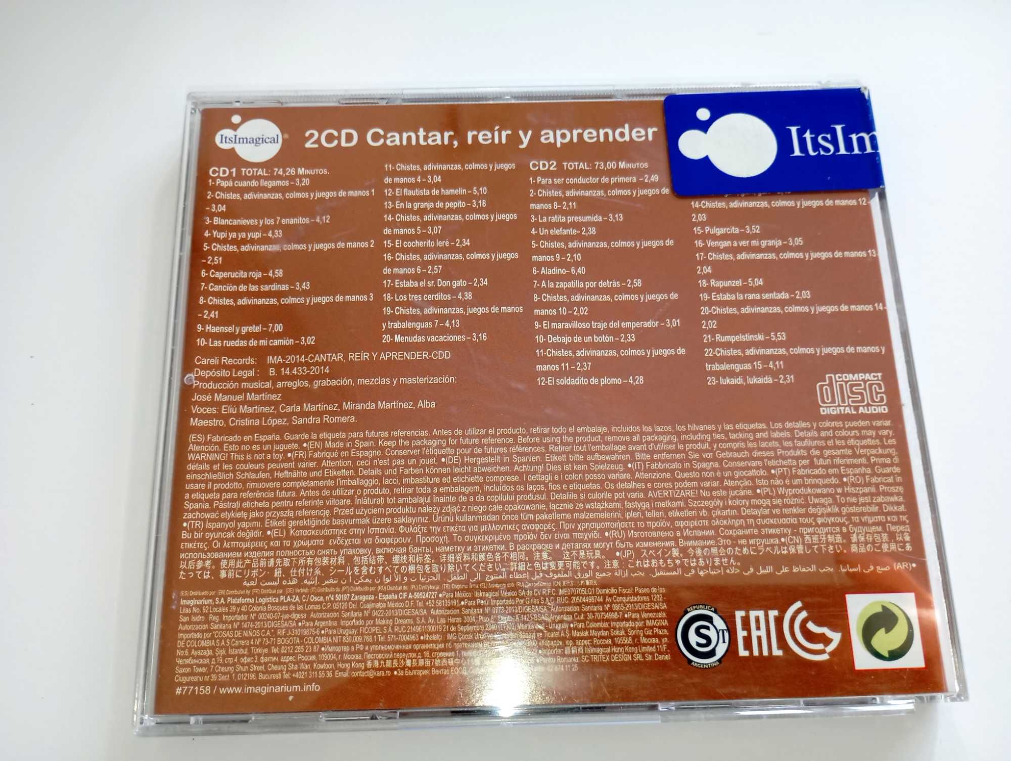 CD Original Espanhol - Cantar, reir y aprender