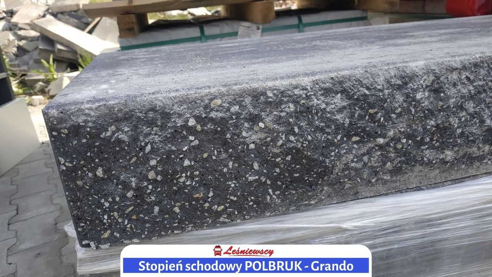 Stopień schodowy blok POLBRUK - Grando łupany łamany Nerino HIT