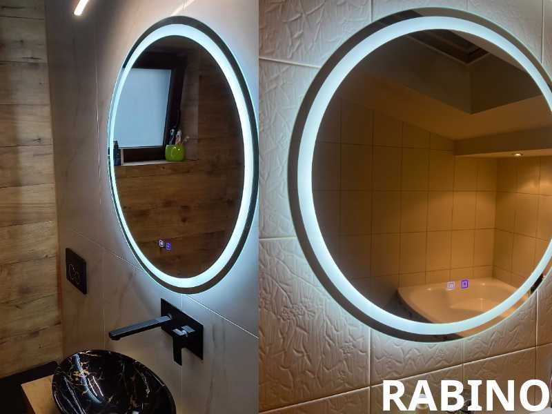 Lustro LED 80 cm z Antyparą –  Okrągłe Oświetlenie LED do Łazienki