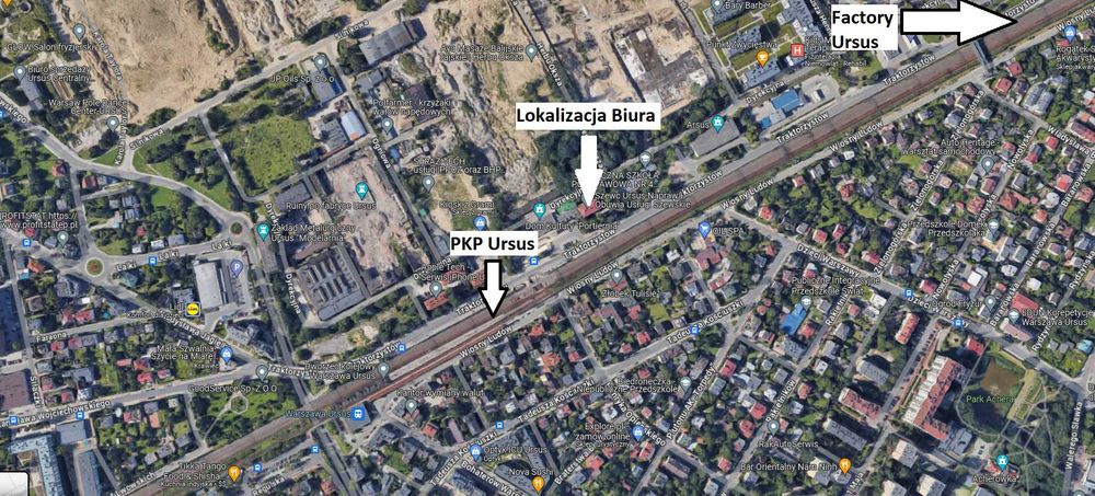 Biuro  Ursus Traktorzystów Media:prąd,woda,parking w cenie
