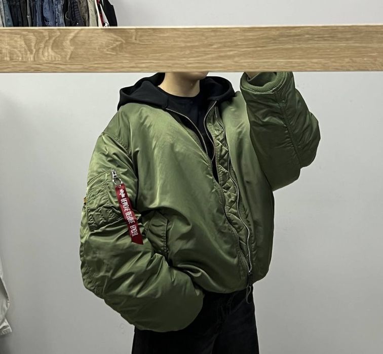 Дутий бомбер Alpha Industries MA-1 оверсайз куртка альфа XXL ma-2 n2b