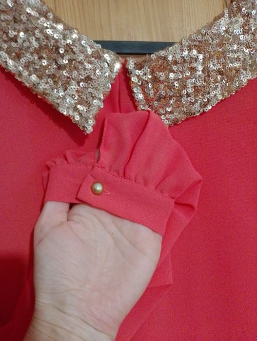 Bluzka S złoto łosoś