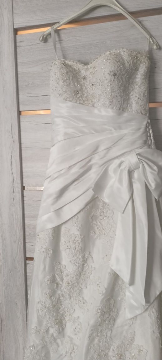 Suknia ślubna Dorota Wormuth koronka rozm.M 38 157 cm