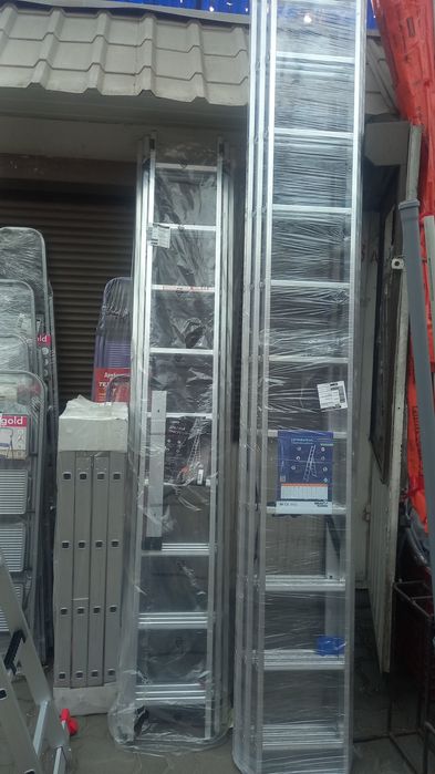 Драбина трансформер 4×3,4×4 алюмінієва,трьохсекційна,лестница