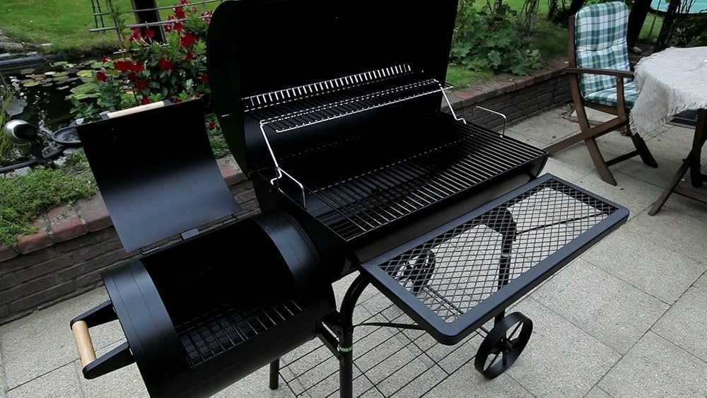 Grill węglowy z funkcją wędzarki  EL FUEGO DAKOTA 66x41cm STABILNA !