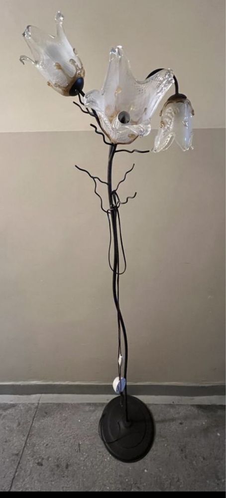 Żyrandol kinkiet lampka nocna zestaw do salonu hand made zdobione
