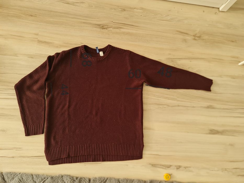 Sweterek bordowy oversize, unisex