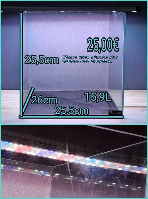 Aquário vidro extra claro e vidro comum