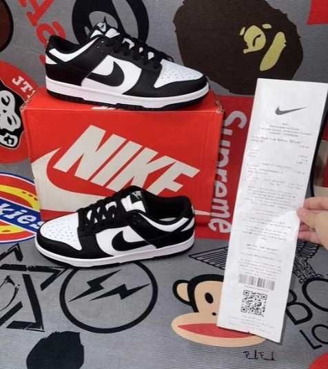 nike dunk biack low whute panda 38