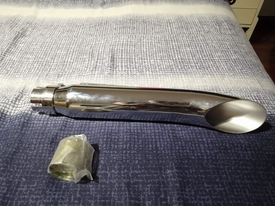 Tubo de escape de mota novo