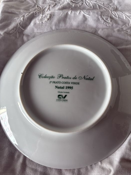 2 Pratos de Natal coleção costa verde edição limitada