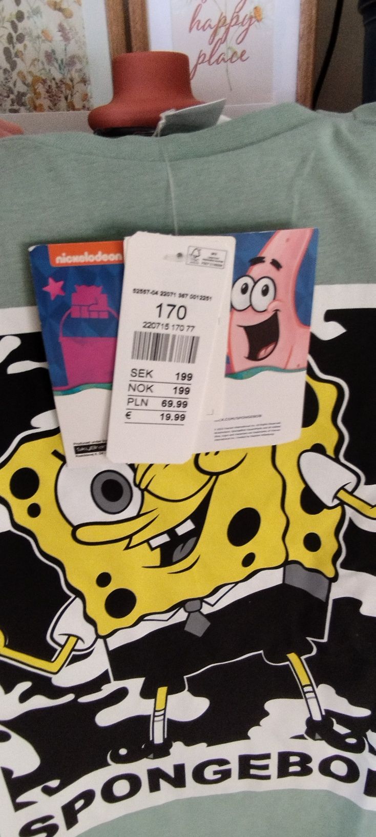 T-Shirt koszulka chłopięca SpongeBob rozmiar 170 cm