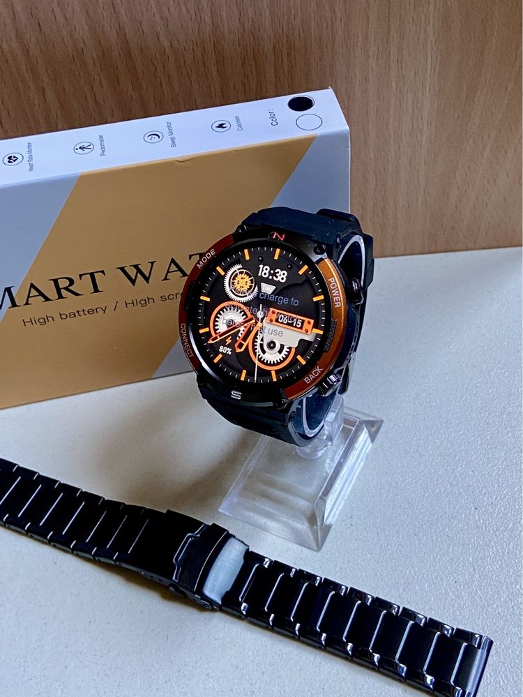 Nowy SmartWatch Funkcja Dzwonienia Kompas Bransoleta + Pasek Gratis