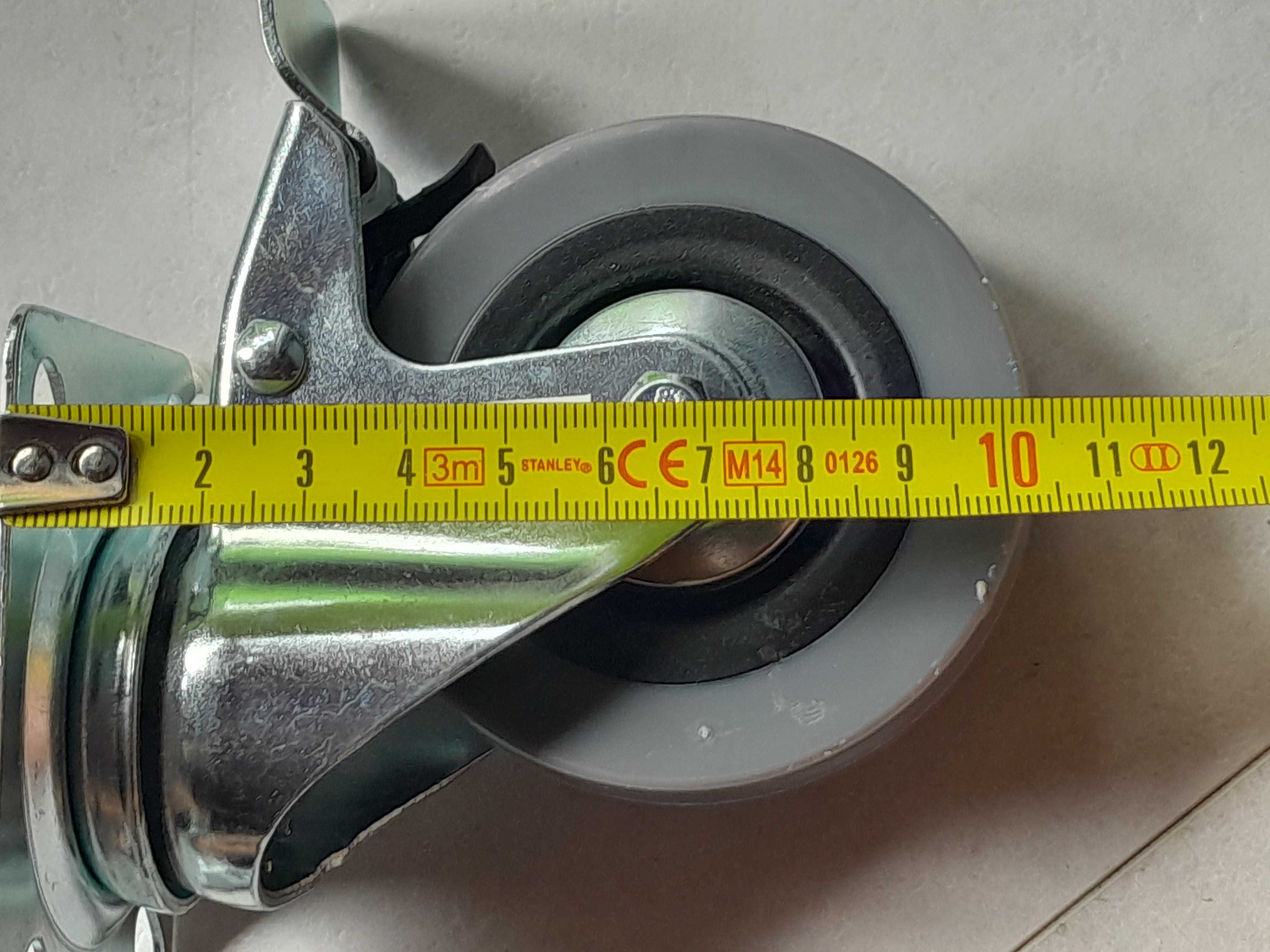 Kółko skrętne fi 75 mm z hamulcem z cokołem przykręcanym nowe outlet