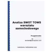 Analiza SWOT TOWS warsztatu samochodowego