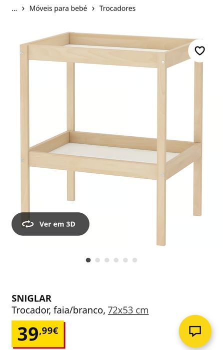 Trocador/mudador fraldas - Ikea