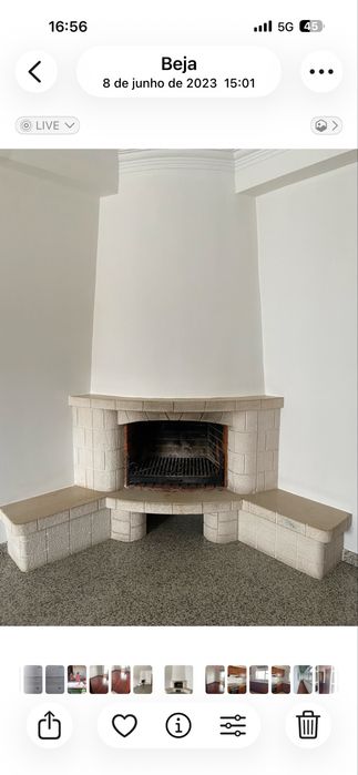 Apartamento T2 com lareira, marquise e vista desafogada