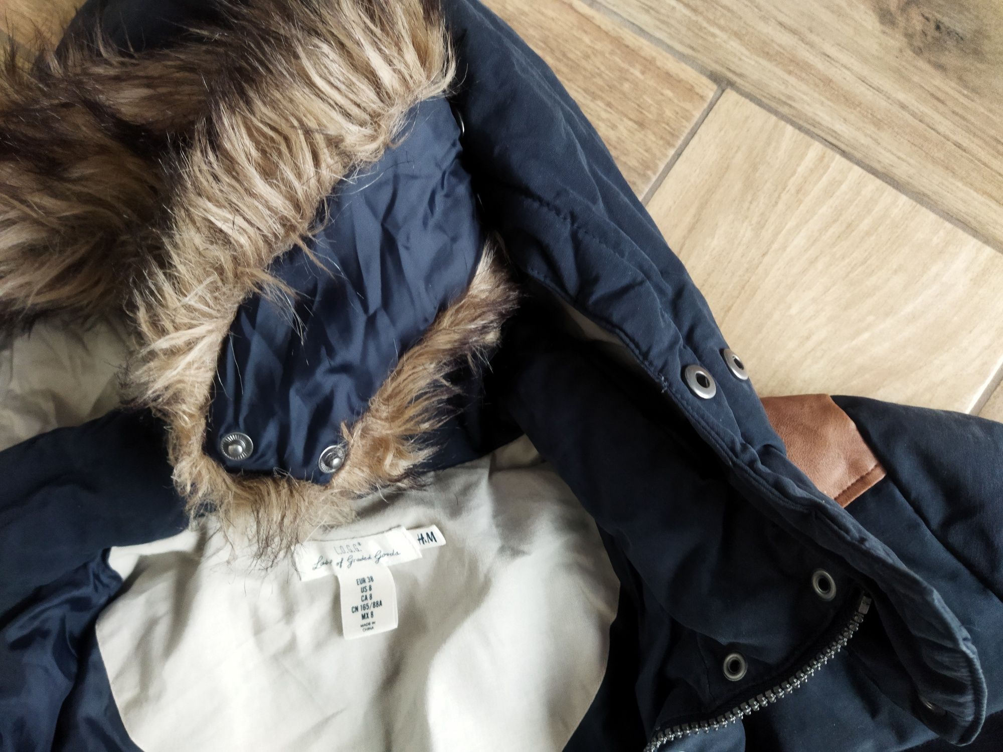 H&M L.O.G.G zimowa damska kurtka puchowa parka ciepła rozmiar M 38