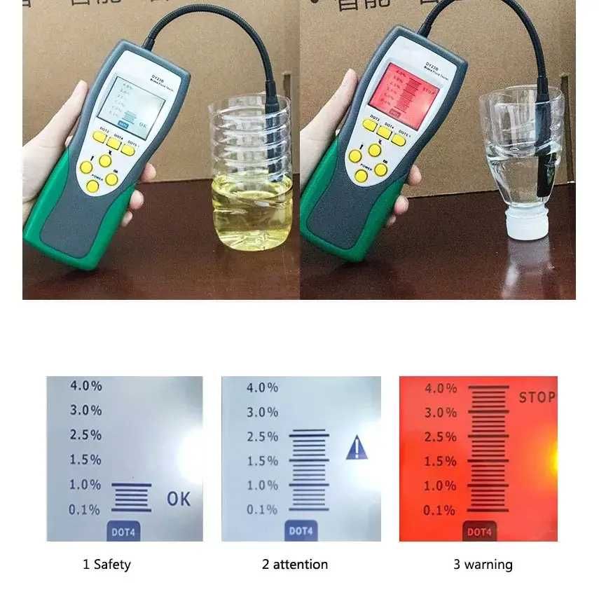 Тестер тормозной жидкости DUOYI DY23B LCD DOT3, DOT4 DOT5.1 профессион