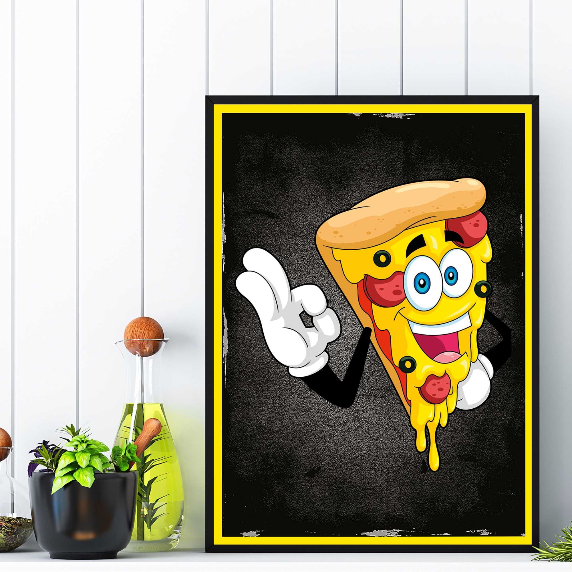 plakat pizza do kuchni, plakat do baru pizza, pizza obraz na ścianę B2