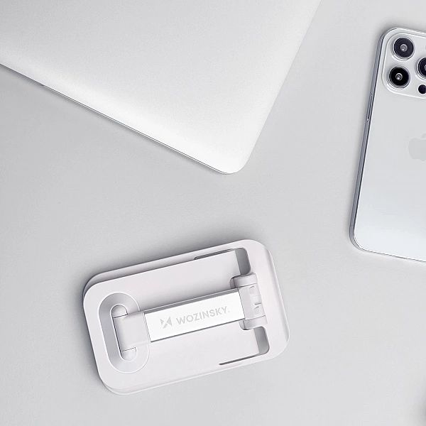 Wozinsky stojak na telefon na biurko stojak na tablet składany biały (