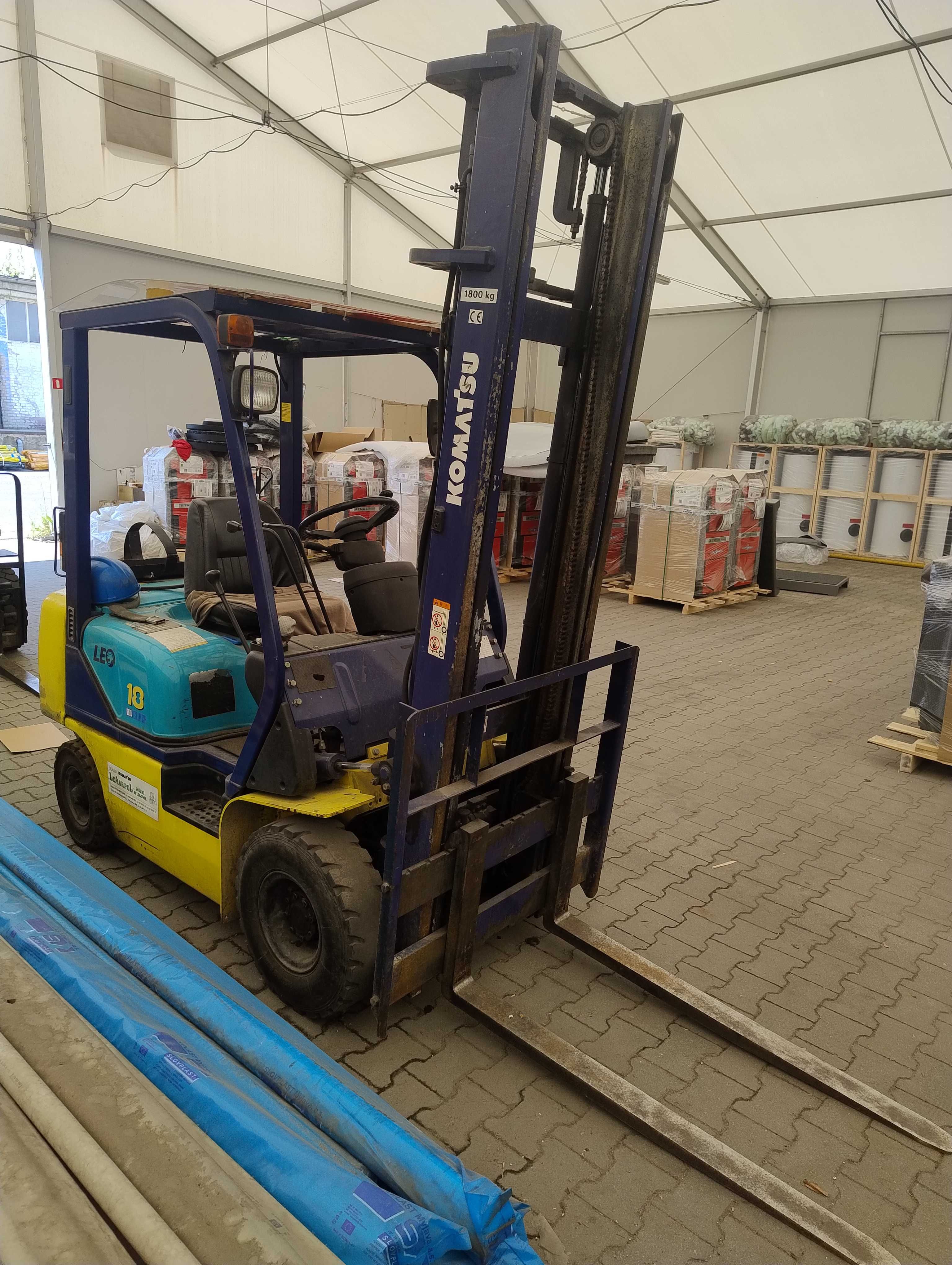 Wózek widłowy Komatsu FG18W-16 | 1750 kg | 4m podnoszenia | 2000 r.