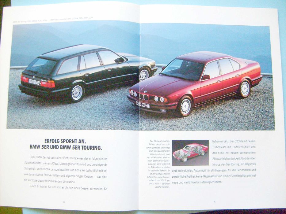 BMW Programm '92 - 3 E30 + E36, 5 E34 + M5, 7 E32, 8 E31 / prospekt