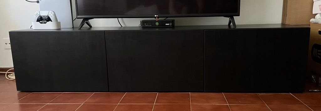 Móvel TV IKEA Besta Lappviken preto-castanho