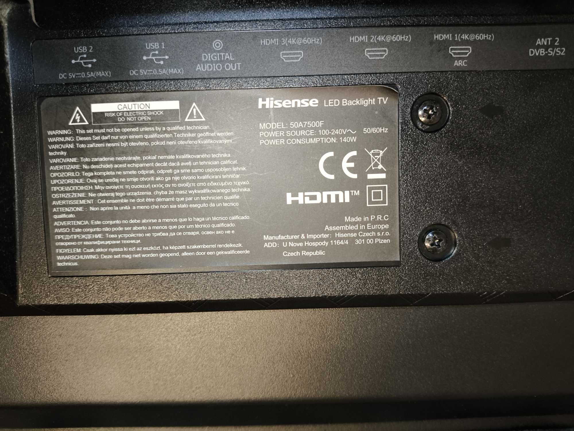 Głośniki do telewizora Hisense 50A7500F