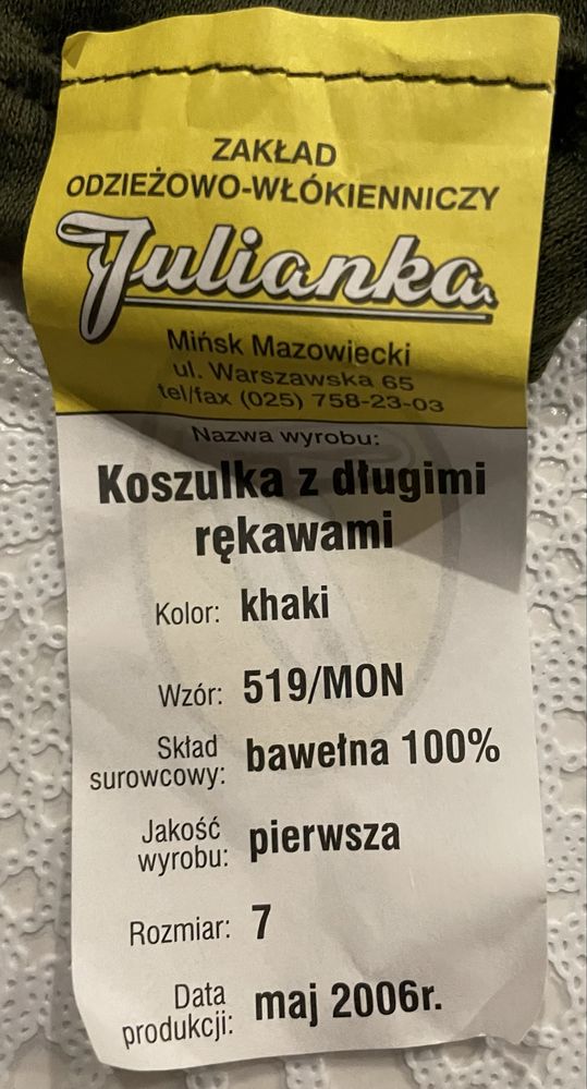 Koszula z długimi rękawkami WP rozmiar 7