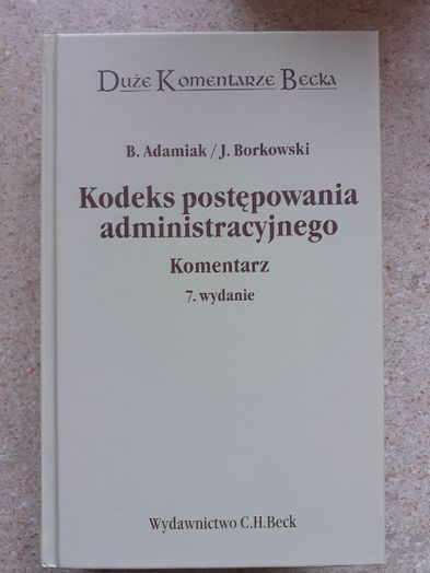 Książka kodeks postępowania administracyjnego.