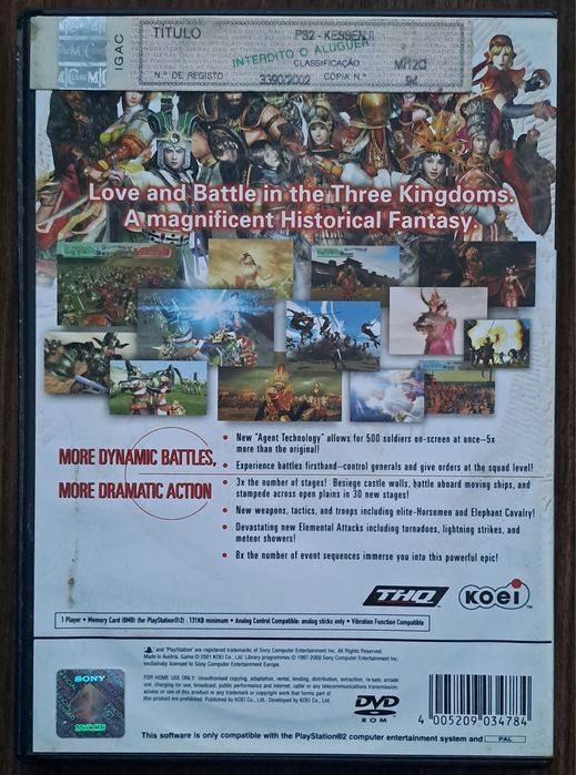 Jogo consola Sony Playstation 2 PS2 Kessen II