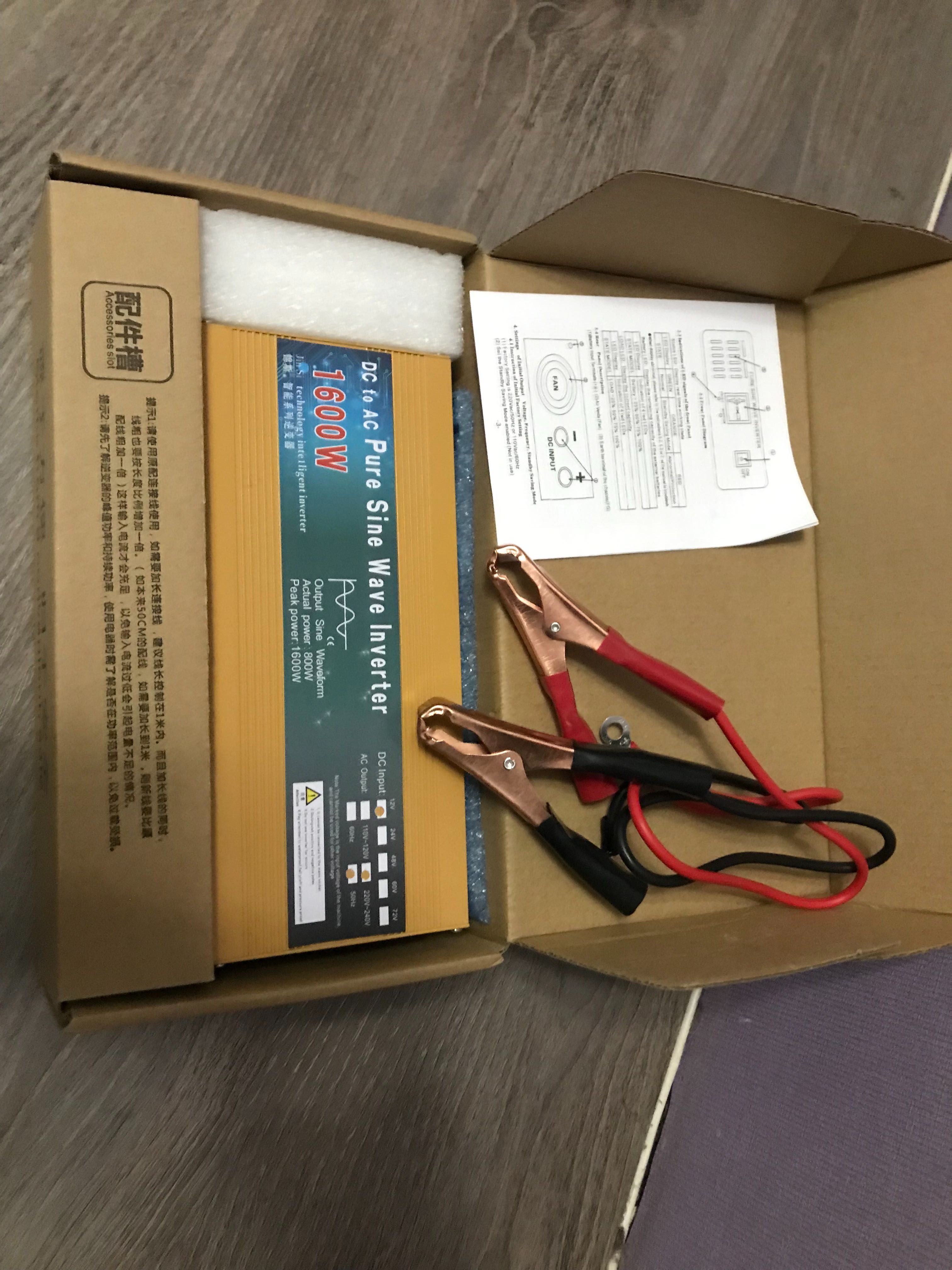 Инвертор 12v 1600w Правильная синусоида Котёл работает