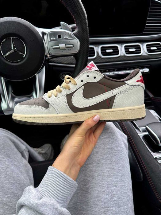 Кросівки Nike Air Jordan 1 Low OG SP Travis Scott Reverse Mocha люкс
