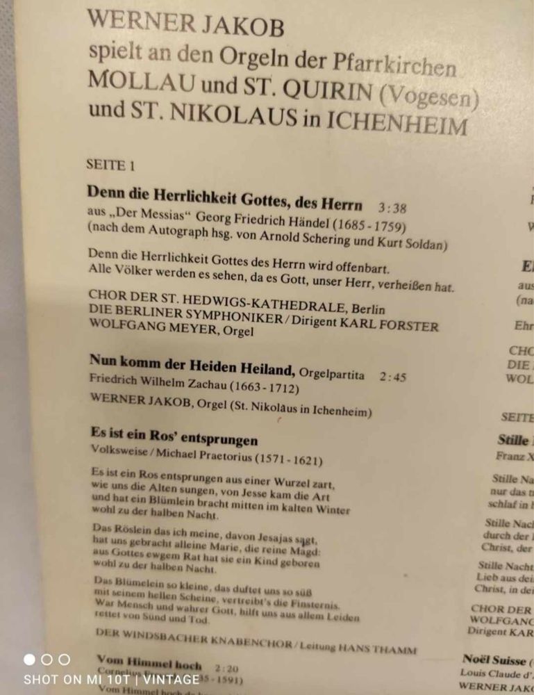 Płyta winylowa słynne chóry i organy w okresie świątecznym nr.4003