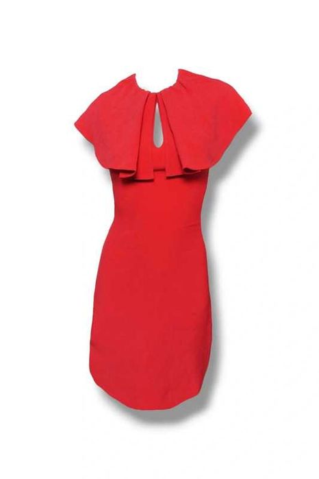 Gianbatista valli bodycon cape-collar dress sukienka wieczorowa