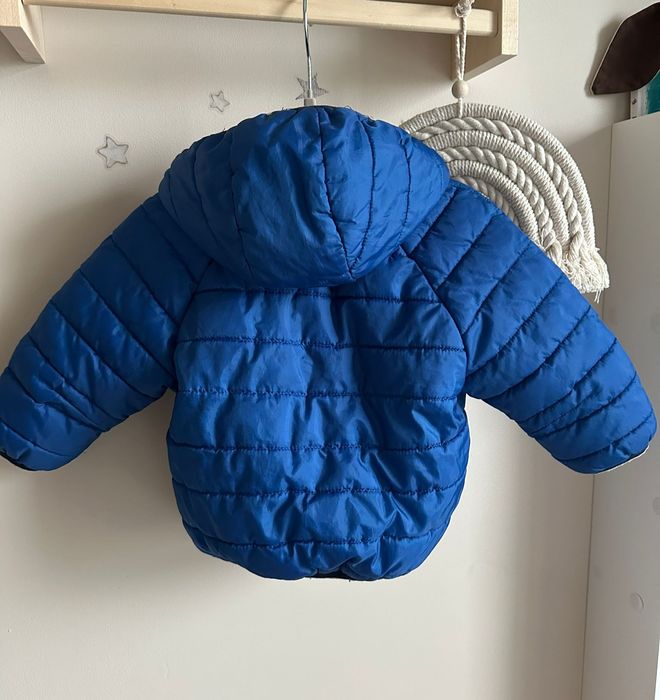 Kurtka Next 6-9 m, granatowa, ocieplana, kaptur