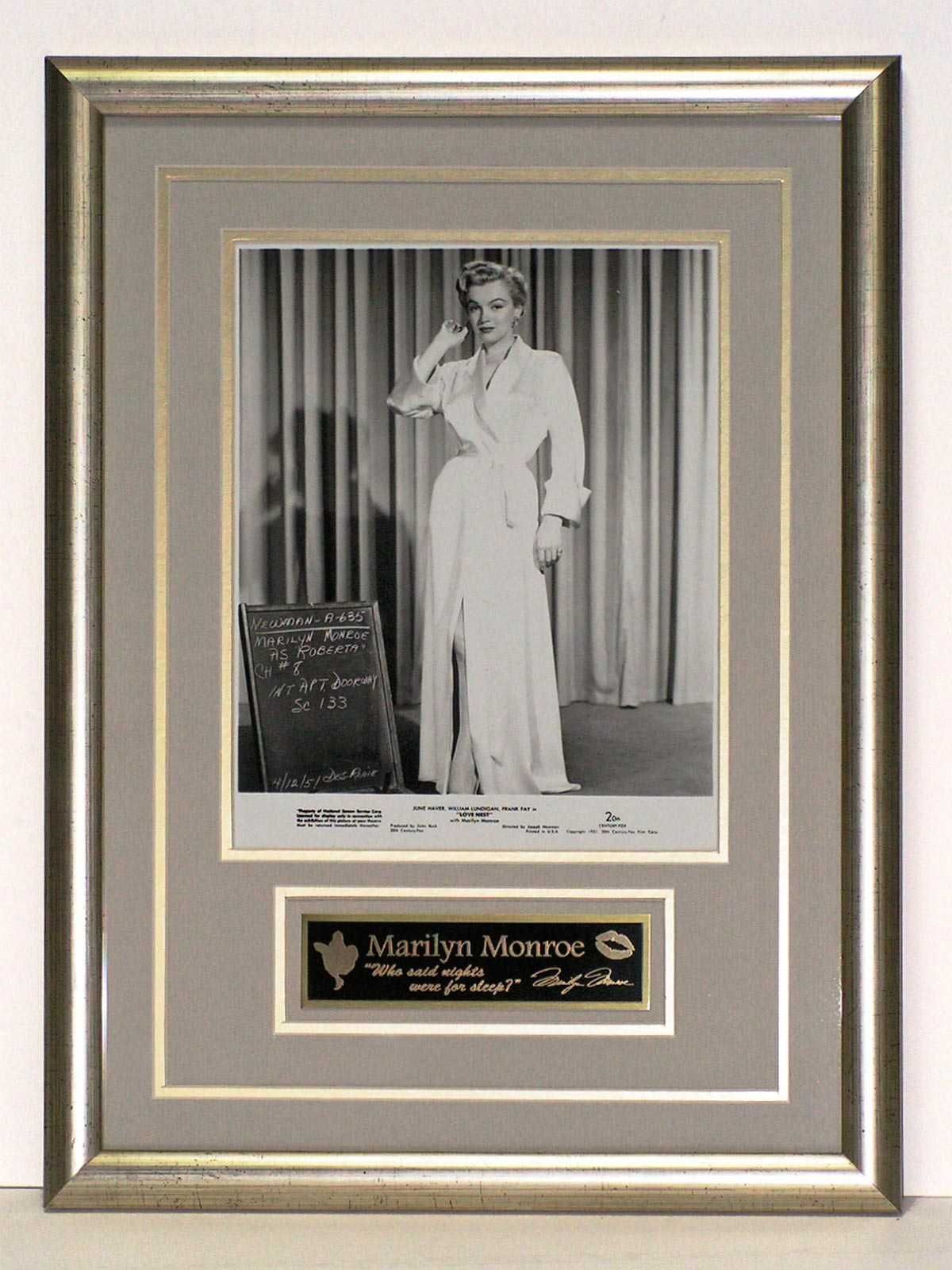 Marilyn Monroe  stara fotografia w pięknej oprawie z grawerem