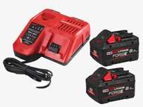 Milwaukee M18 Zestaw 2x Akumulator 8Ah + Ładowarka FORGE NRG-802 18V