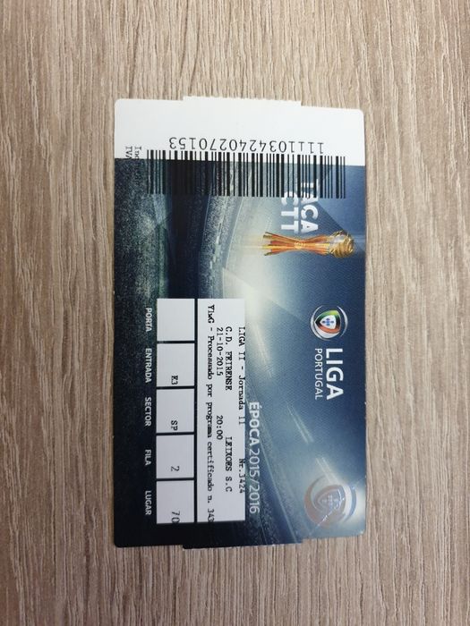 Bilhete Feirense - Leixões Taça CTT