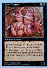 Magic the Gathering  - Mole Worms - 5th Edition