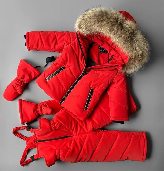 Дитячі зимові комплекти куртка та напівкрмбінезон,суцільний комбінезон