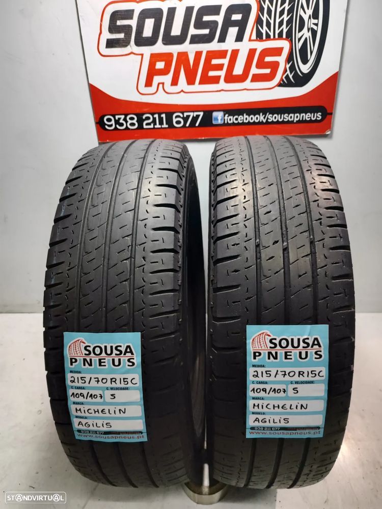 2 pneus semi novos 215-70r15c michelin - oferta dos portes