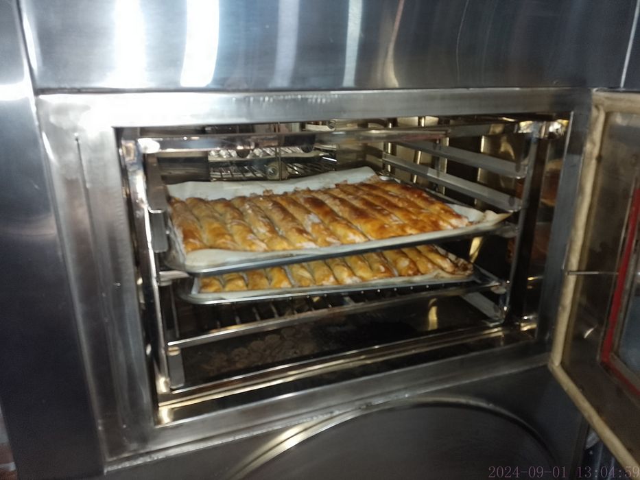 Печка подовая, печь  для пиццы, с конвекционной духовкой газ-электро