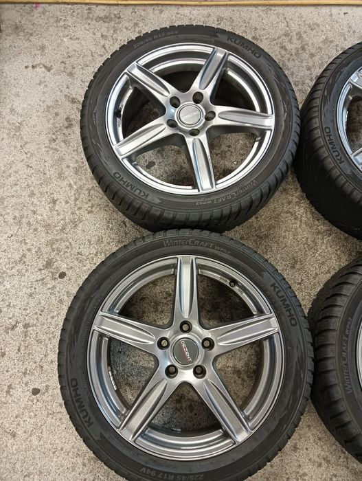 Koła Zimowe 17" 5x112 VW Audi Seat Skoda 225/45/17 Kumho