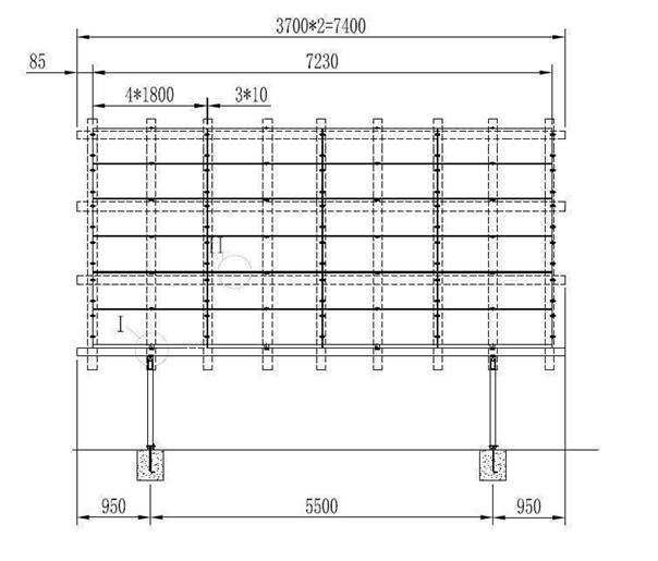 Konstrukcja typu CARPORT fotowoltaika 6x4 wodoodporny