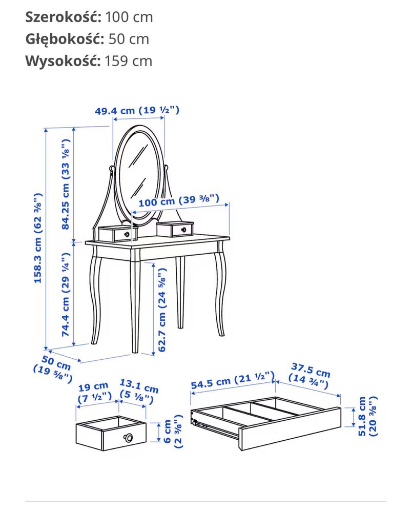 toaletka hemnes